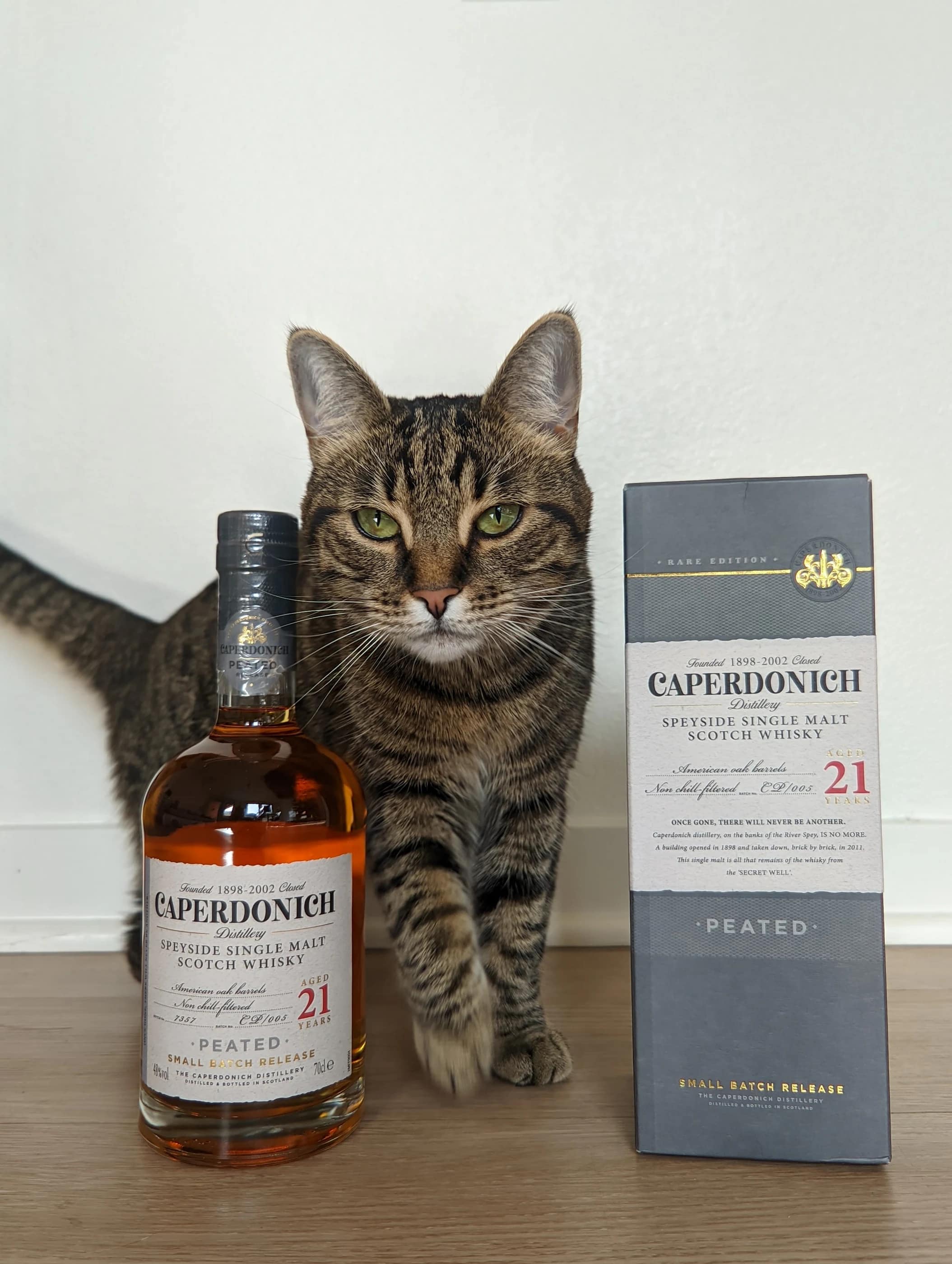 Collection photograph filed under the owner-supplied working label “Caperdonich 21”; bottle facts await review.