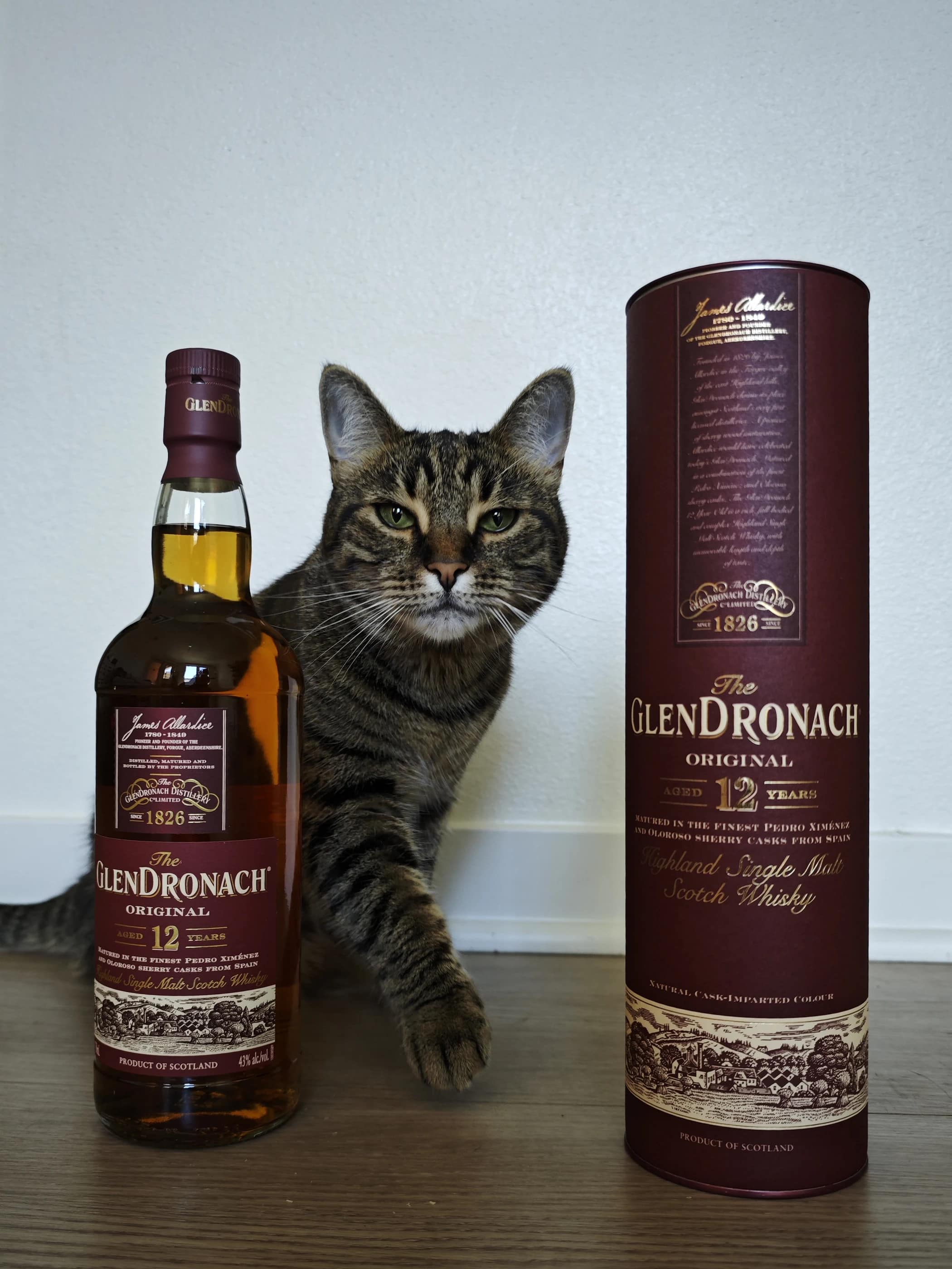 Collection photograph filed under the owner-supplied working label “The GlenDronach 12”; bottle facts await review.
