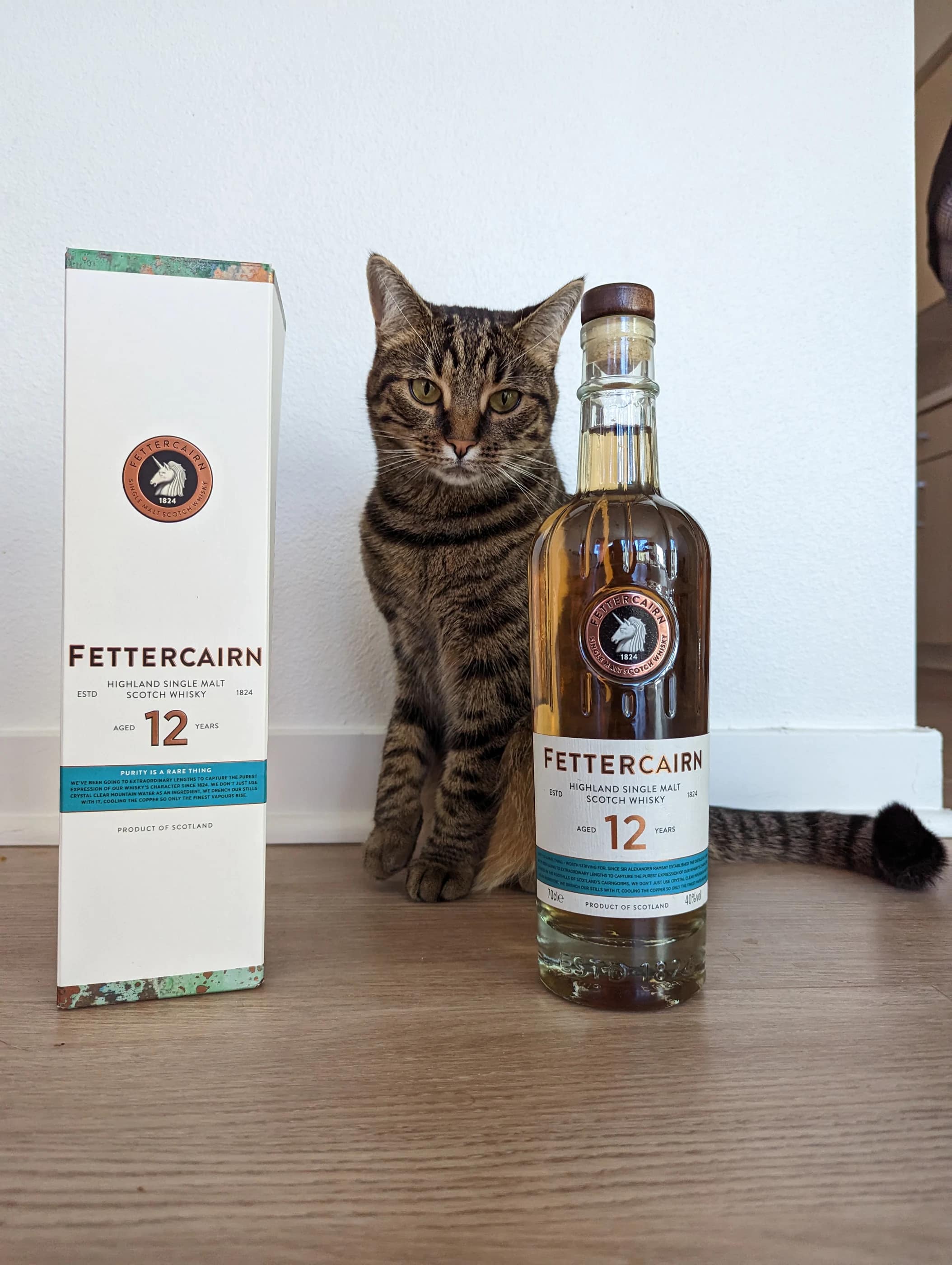 Collection photograph filed under the owner-supplied working label “Fettercairn 12”; bottle facts await review.