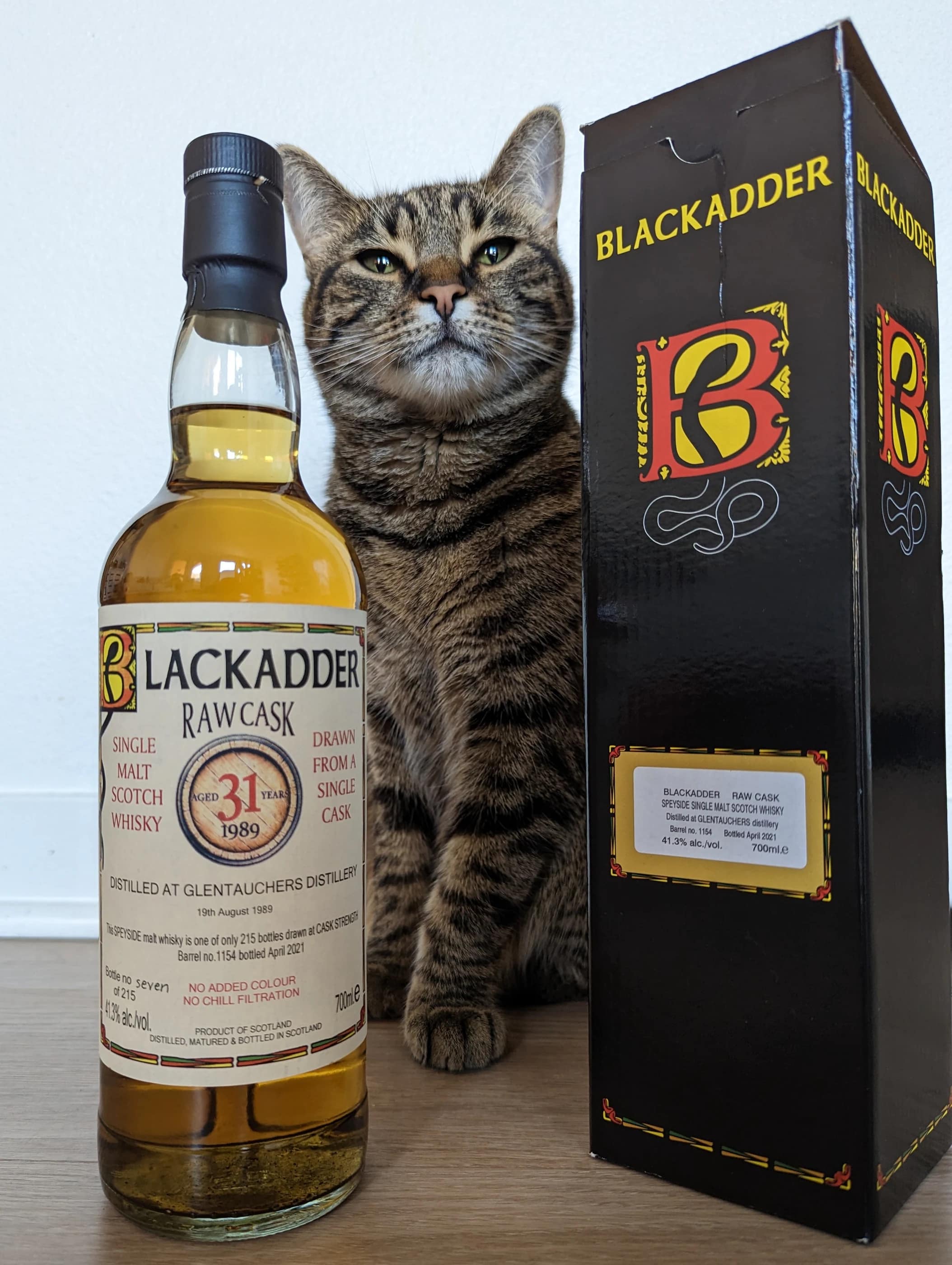 Collection photograph filed under the owner-supplied working label “Blackadder 31”; bottle facts await review.